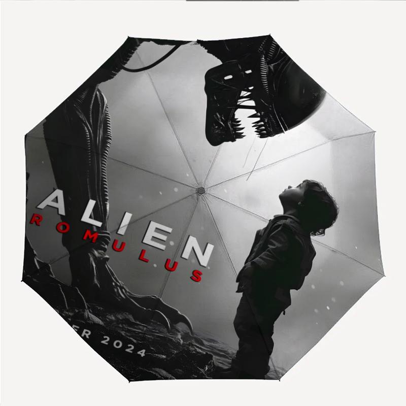 Alien Fashionable Automatic Opening/Closing Folding Umbrella. Portable and Foldable, Ideal for Gift, Travel, and Daily Use.