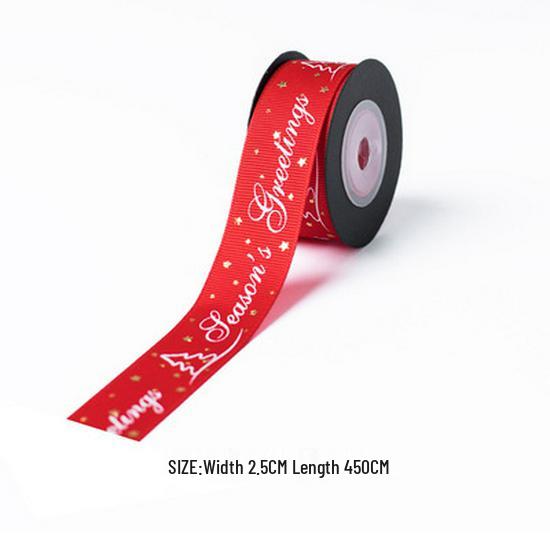 Festive Ribbon: Christmas Gift, New Year, Birthday - Red & Green Plaid with Hot Stamping for Gift Boxes & Bows