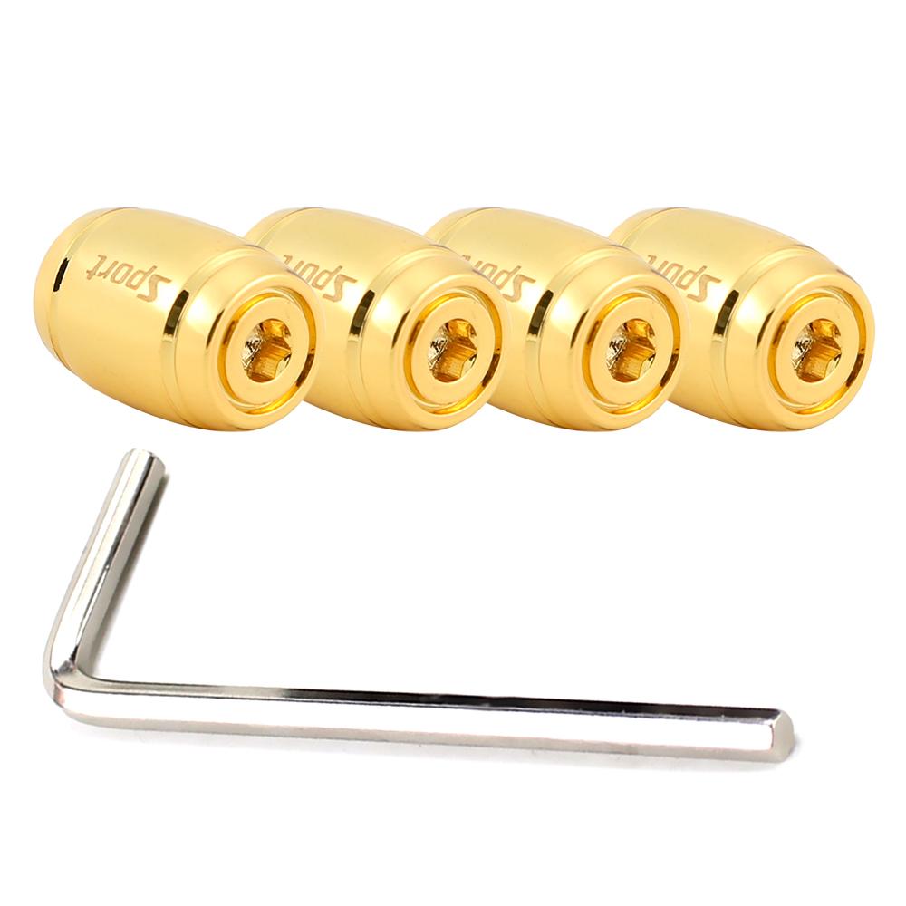 DSYCAR 1Set Fashion Zinc Alloy Anti-theft Sport Car Tire Valve Caps Wheel Tires Tire Stem Air Cap Airtight Cover for Car Styling