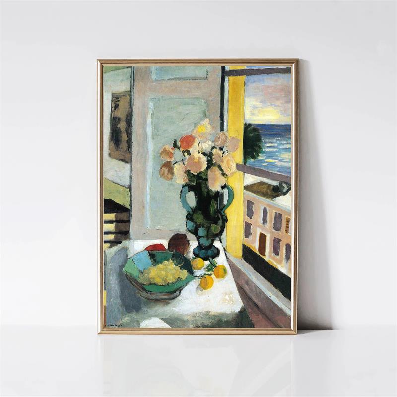 Анри Матисс Классические Работы Цветной Пейзаж Постер Портрет Женщины Кошка Цветок Печать на Холсте Настенное Искусство для Комнаты Домашний Декор