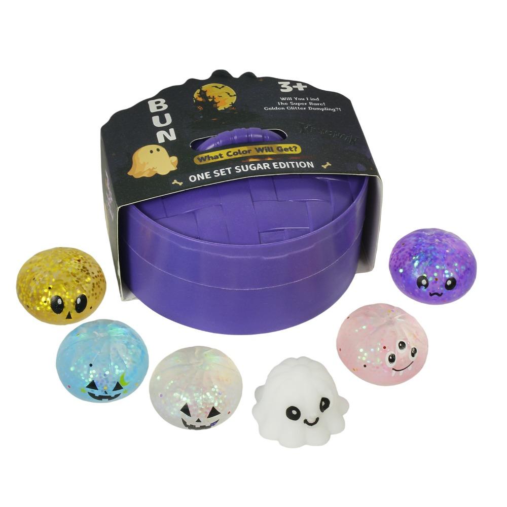 6pcs/set Soft Cute Squishy Crystal Bun Halloween Fidget Sensory Toy Party Favors