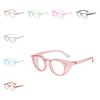 Retro Circular Anti-blue Light Eyeglasses Wind And Sandproof Pc Frame Clear Lenses Unisex Sunnies