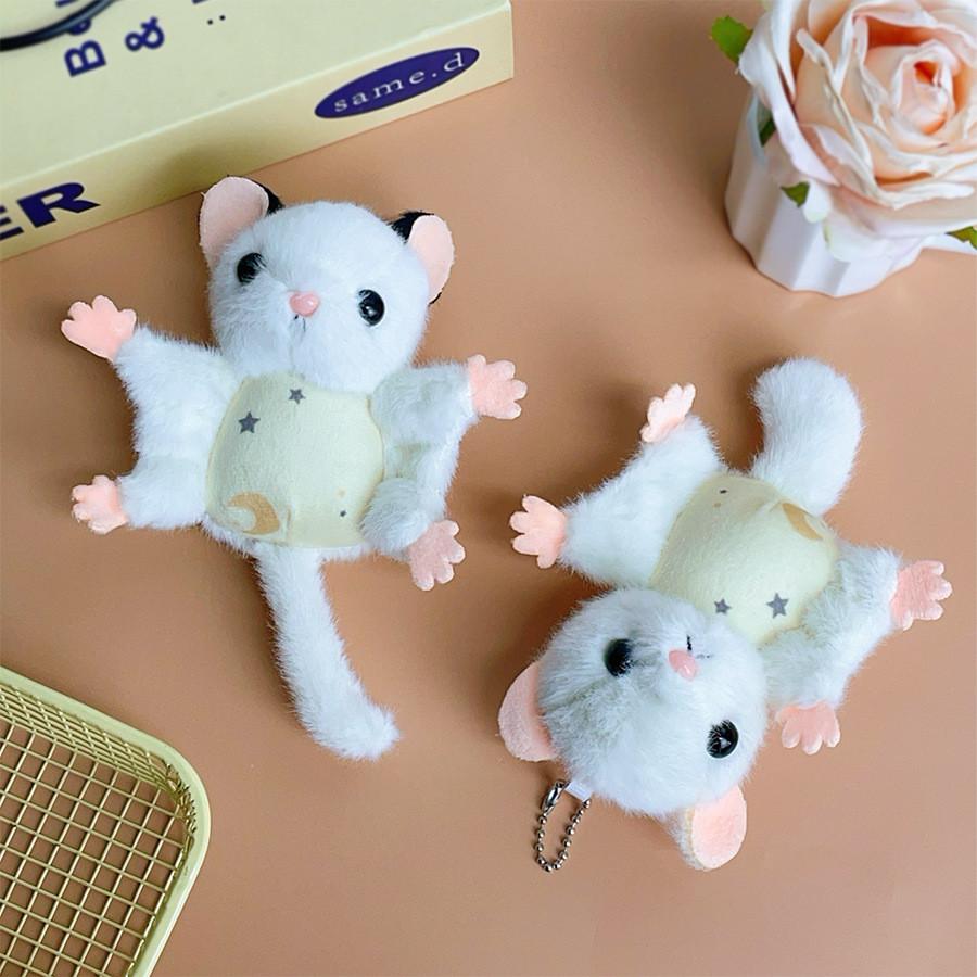 Animal Plush Keychain Featuring Flying Squirrel With Short Hair For Children And Teen Gifts