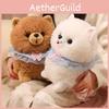Scarf Lace Cute Pomeranian Plush Doll Children Companion Toy For Room Decor