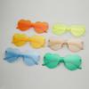 Sunglasses Peach Heart Sunglasses, Love Glasses, Trendy Frameless One-Piece Sunglasses