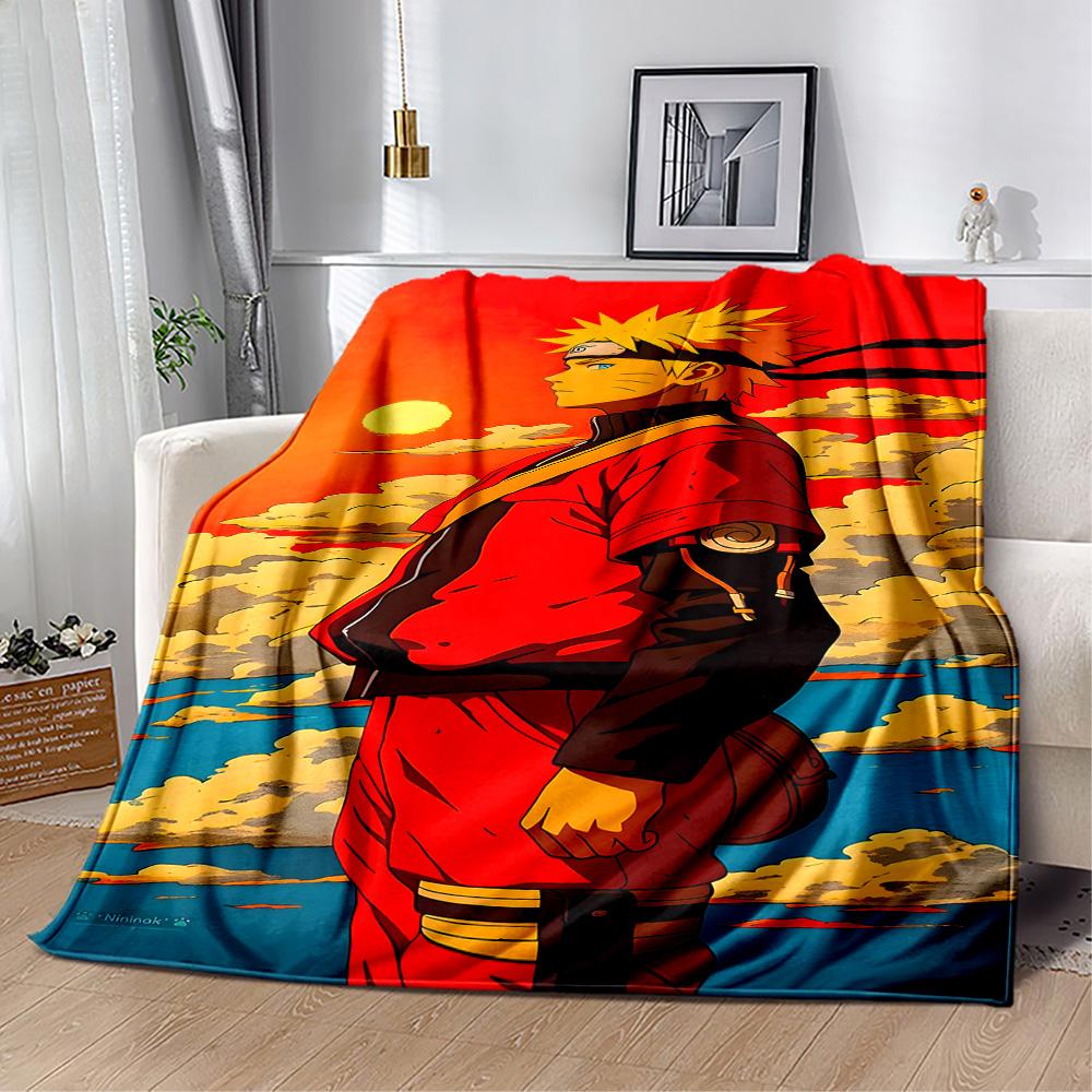 Naruto: Team Adventure Blanket Soft Warm Cozy Perfect for Picnics Bed Couch Four Seasons Universal Playful Design