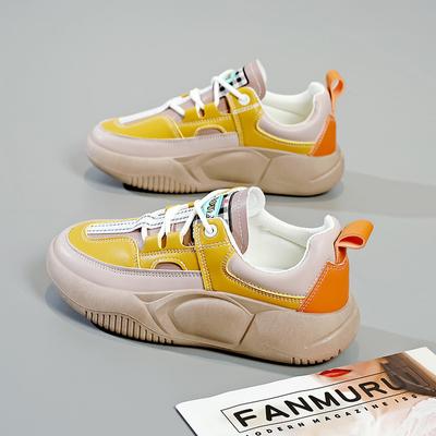 Повседневная обувь Женские кроссовки на платформе Женская обувь для отдыха Спортивная обувь Женские вулканизированные туфли Обувь для хайкинга Обувь из ПУ кожи