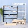 5-Tiers 100 Holes Earring Display Holder,Metal 3 Layers Jewelry Storage Organizer Wood Base Stand Tree,Ear Stud Rack Gift