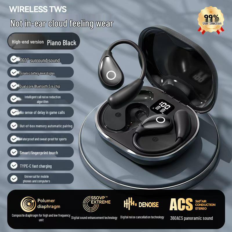 Bluetooth-наушники Private Model: Спортивные кожаные, Цифровой дисплей, Полноразмерные, Длительное время работы от батареи, Низкая задержка для киберспорта