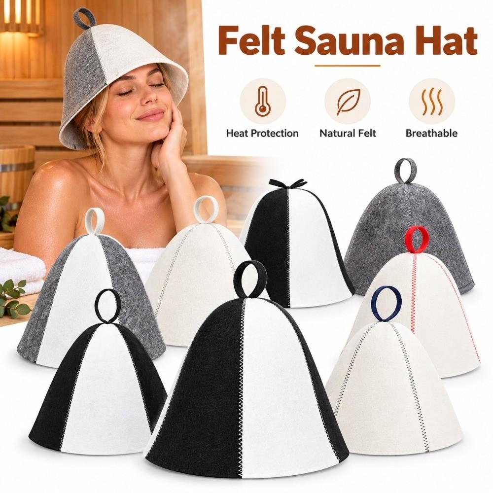 Felt Sauna Cap Thickened Felt Sauna Cap Gifts Hair Protection Hat Unisex