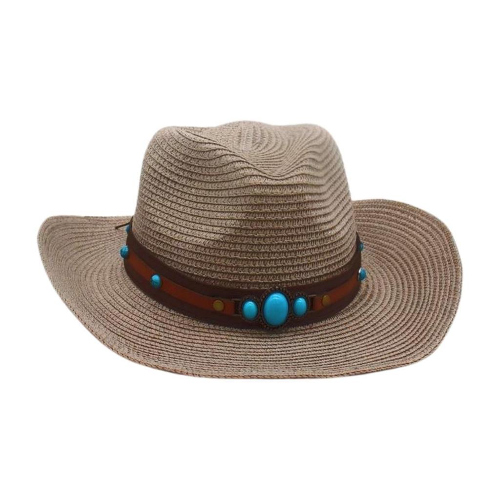 Соломенная дорожная пляжная ковбойская шляпа в стиле знаменитостей, соломенная шляпа, шляпа от солнца с чувством продвинутости