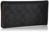 Leather Long Wallet 91635 Signature QBLWO [Coach] Men's Qb/Black/Black [Item]