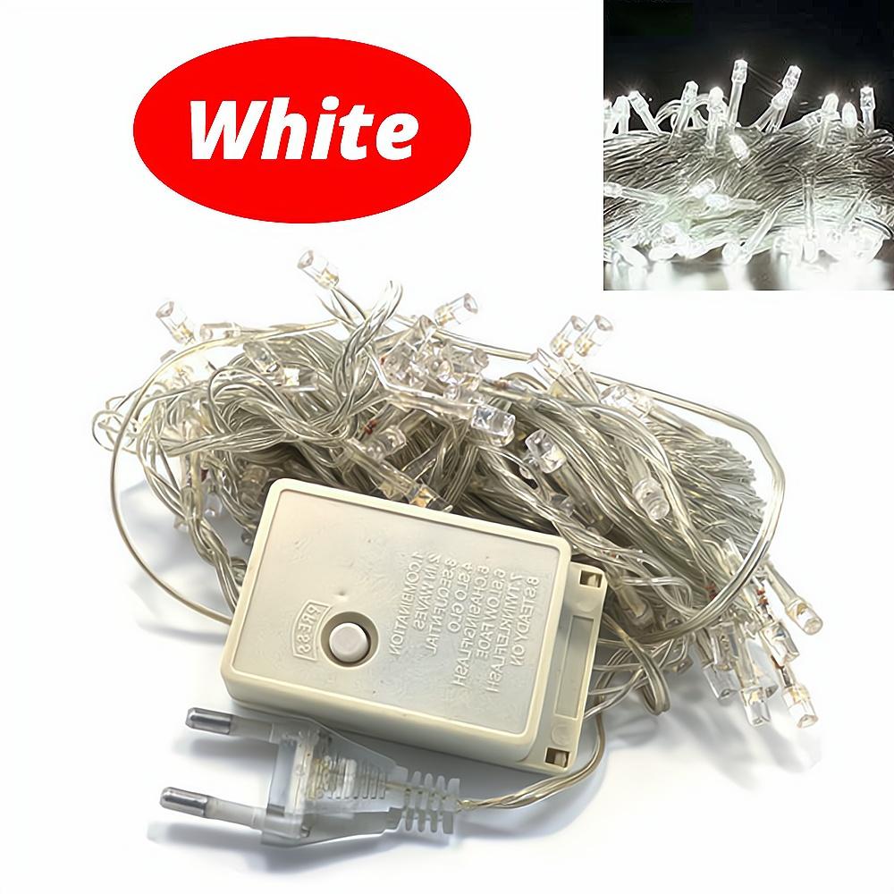 10M 100LED Домашнее украшение Праздничный свет RGB светодиодный уличный вечеринка свадьба Рождество освещение садовые огни 220V EU 110V US вилка