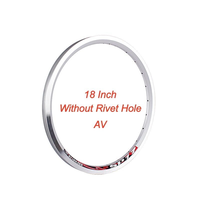 WEINMANN 18/20 Inch Mountain Bike Rim V Brake Double-layer Aluminum Wheel Rim 20/24/28H Black Silvery AV With/Without Rivet