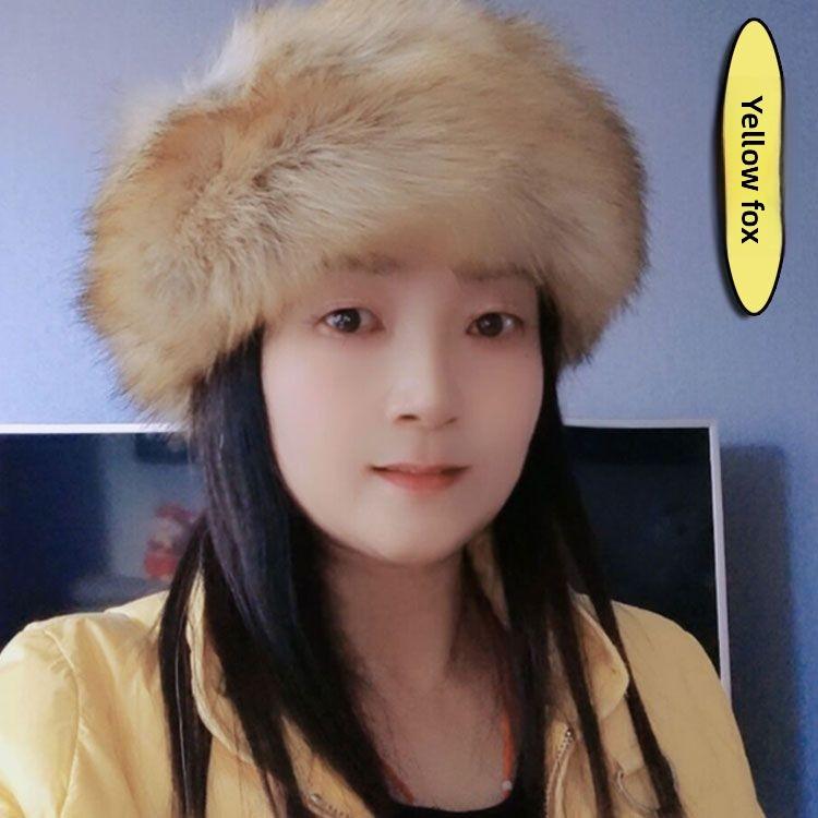 Новая шляпа с большим обхватом головы, шляпа с открытым верхом из искусственного лисьего меха, теплая осенью и зимой, пушистая шляпа-кольцо без верха, модная девушка