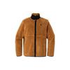 Solid Color Logo Outdoor Warm Stand Collar Fleece Jacket Men Jackets Brown A5VTW-P47