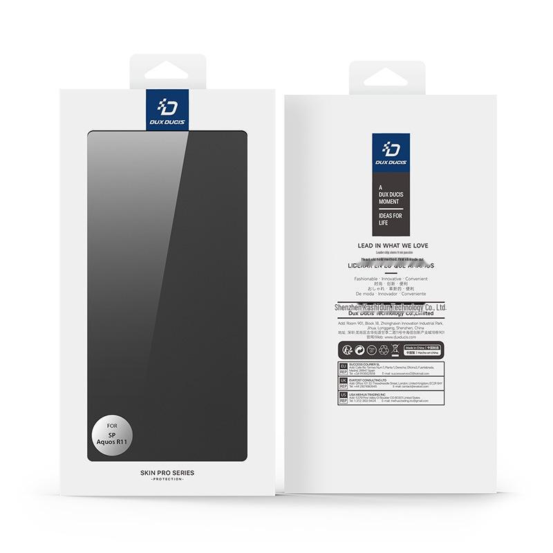 Защитный чехол-книжка DUX для Sharp Aquos R11 с слотом для карт и функцией защиты от падений