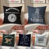 Simple Print Pillow Case Anti-dustmite Invisible Zipper Sofa Bed
