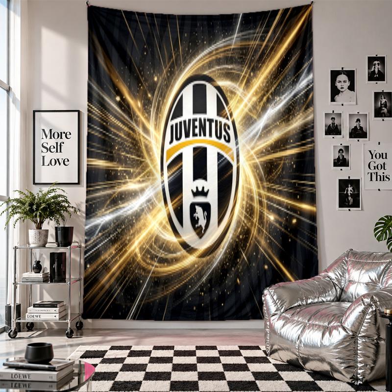 Juventus FC Wall Tapestry Home Decor Wall Hanging Cloth for Bedroom Living Room Background
