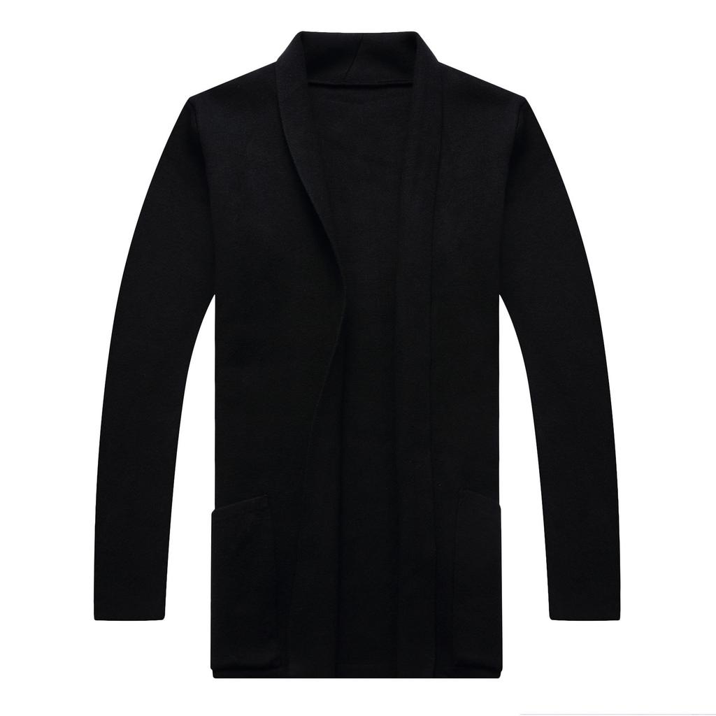 Мужской тонкий вязаный кардиган свитер весна осень однотонный свитер для низа с длинным рукавом мужской приталенный кардиган свитер