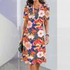 Женские платья с круглым вырезом, модная женская одежда, платье трапециевидной формы с 3d принтом, летняя праздничная одежда, женская свободная уличная одежда