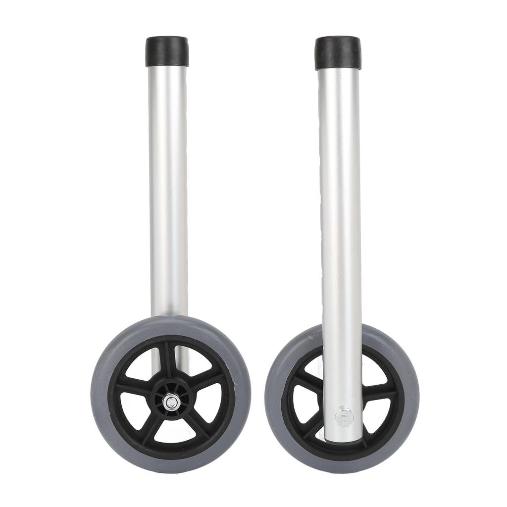 2Pcs Walker Wheels Replacement Adjustable for The Elderly Disabled Accessories Aluminum Alloy Legs