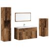 4 piece Bathroom Furniture Set Reclaimed Wood Look Engineered Wood