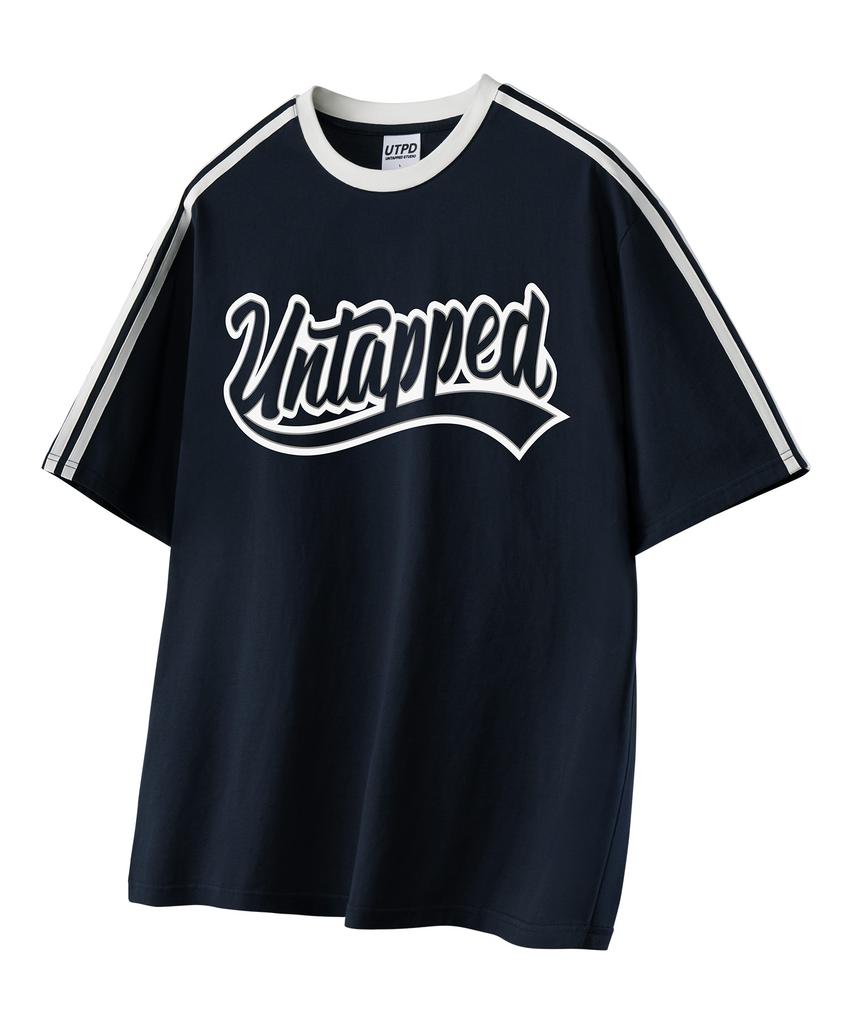 UNTAPPED STUDIO Authentic Tail Oversized Track Short Sleeve Color Block T-Shirt 3 Colors