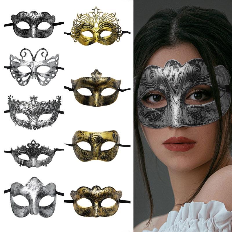 Unique Mysterious Angel Mask Retro Jazz Flathead Design Antique Half Face Mask For Halloween