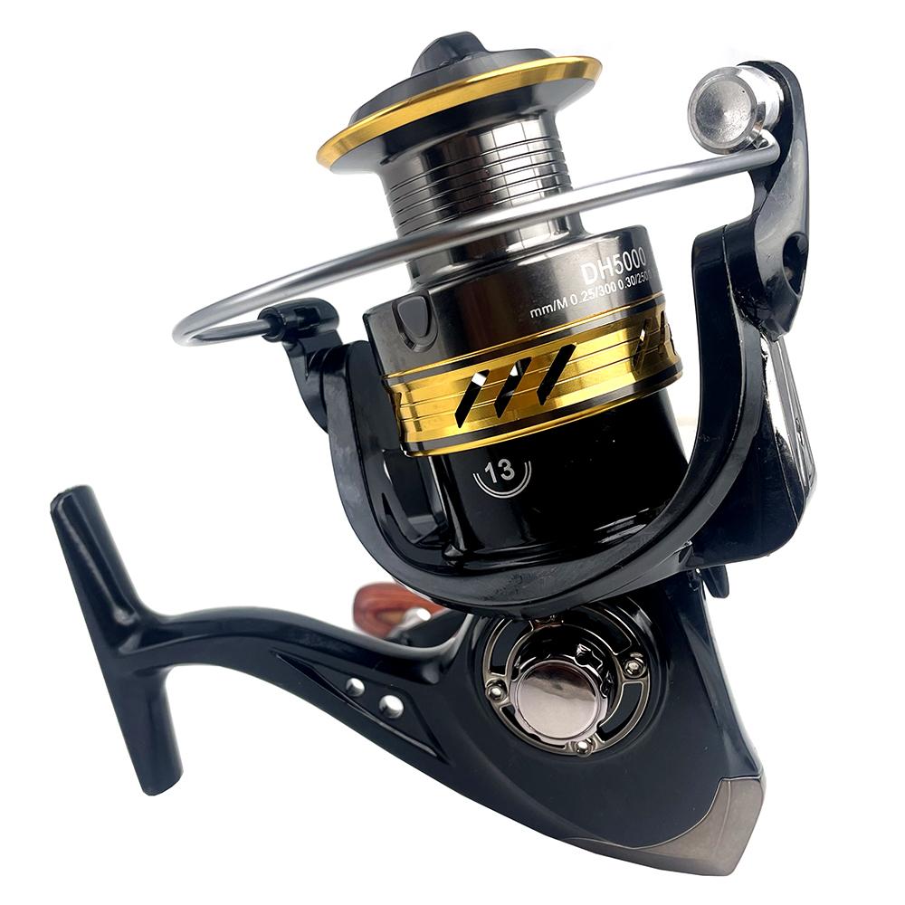 Рыболовные катушки серии DH2000-DH7000 5.2:1 прочная металлическая шестерня с плавной намоткой 17-22 фунта, спиннинговая рыболовная катушка для всех водоемов