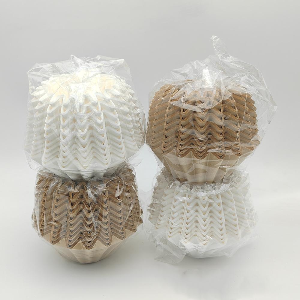 50 шт. Кофе ручной заварки Кофейная фильтровальная бумага Волнистый узор Бумага для фильтрации пирога Кофейный фильтр