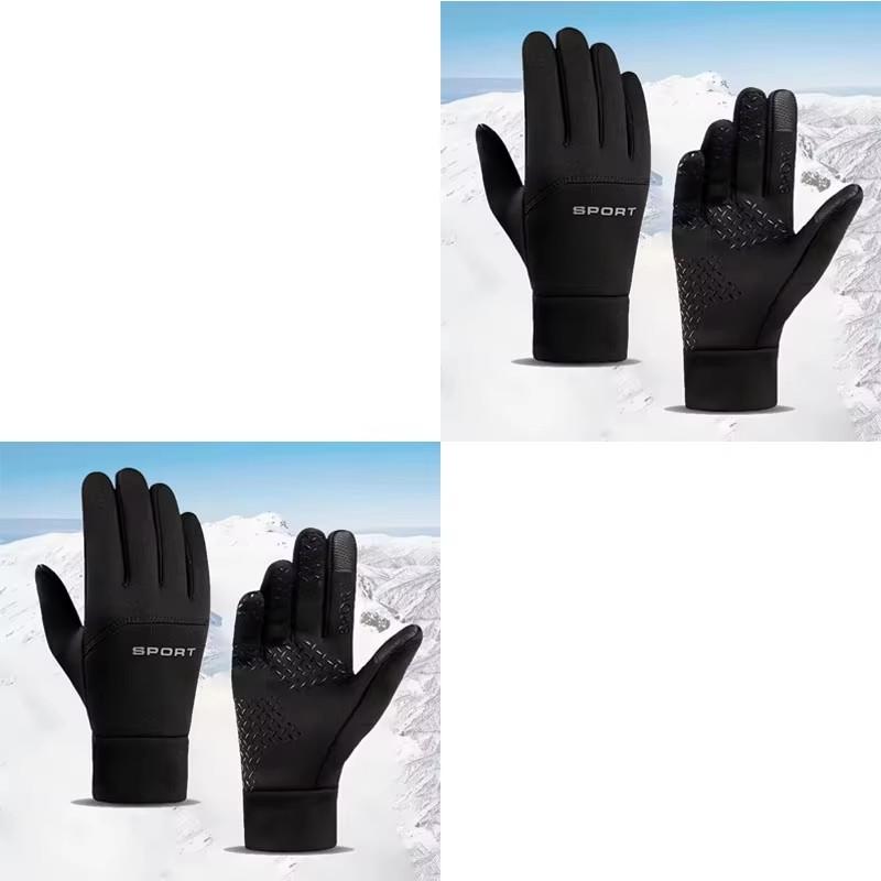 1-4pairs Motorcycle Men's Gloves Women Sports Cycling Warm Autumn Winter Driving Velvet Touch Screen Water Gloves Fishing Glove