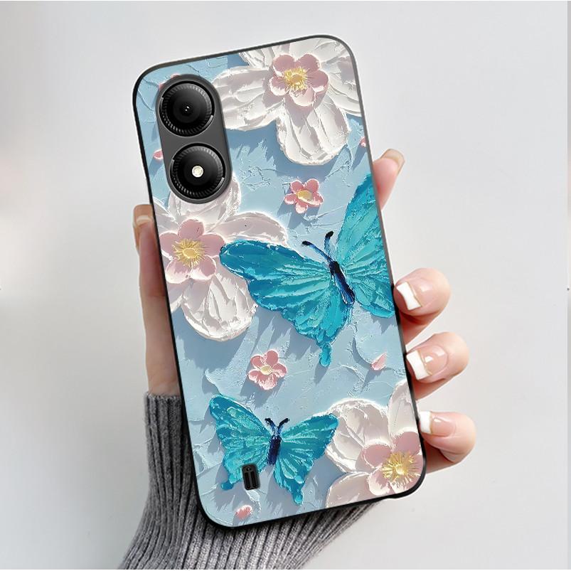 Чехол с принтом для ZTE Blade A33S A34, мягкий силиконовый черный корпус для ZTE Blade A31 Plus, чехол, милый цветочный мультяшный корпус