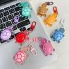 Ins Color Turtle Keychain Cute Hanging Ornament Portable Turtle Keyring Lovers