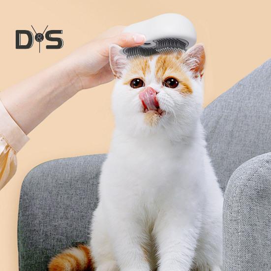 Паровая щетка для кошек, 3 в 1, спрей для ухода за кошкой, паровая массажная расческа для кошек и собак