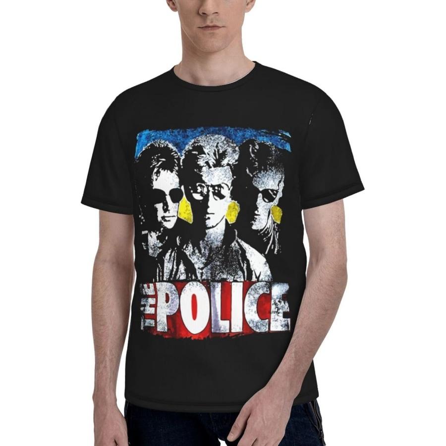Мужская футболка JOISOMI Рок-группа The Police Мужская футболка с круглым вырезом и коротким рукавом Модная Повседневная Легкая Футболка для Тренировок