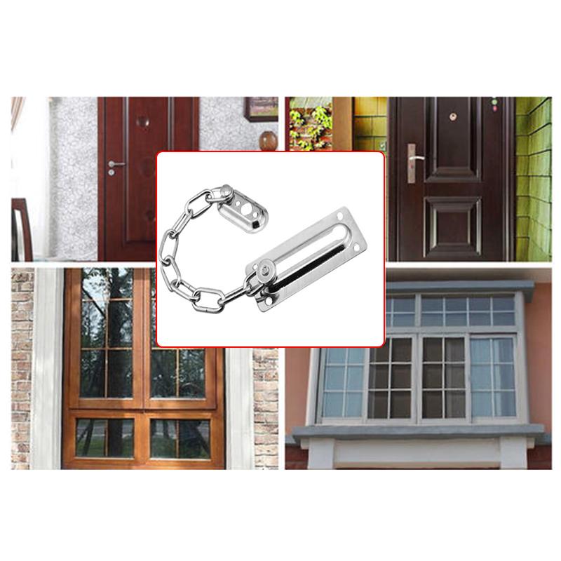 Замок-цепочка для двери из нержавеющей стали против взлома, ограничитель цепочки высокой безопасности для отеля