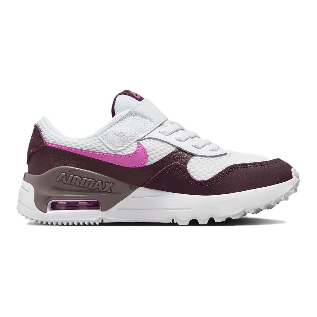 Nike Air Max SYSTM PS White Burgundy Crush Pink Kids Sneakers Violet-Ore Playful-Pink DQ0285-116