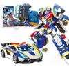 Metal Cardbot Season 2 Blue Cop S Transforming Robot To Car Action Figures with Card Transformation Car Musclehyde Model Toys