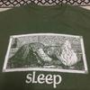 Винтажная футболка с коротким рукавом из хлопка, зеленая, S-5XL, альбом VTG Sleep Band, унисекс, футболка SE904