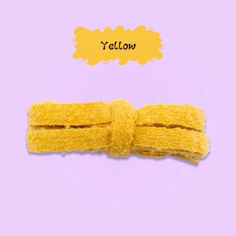 1 пара плоских шнурков, пушистые шнурки шириной 1,5 см, плюшевые веревочные шнурки 100/120/140/160 см для женской и мужской обуви, модные аксессуары