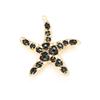 ZHUKOU 52x54mm fashion Crystal starfish pendant for women Handmade Necklace Earrings Making Accessories model:VD417