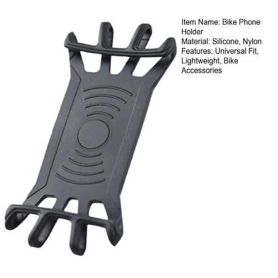 Bicycle Phone Holder Silicone Band for Garmin Computer Interface Adjustable Anti-slip MTB Mountain Road Bike Scooter Mobile Cell Phone Mount