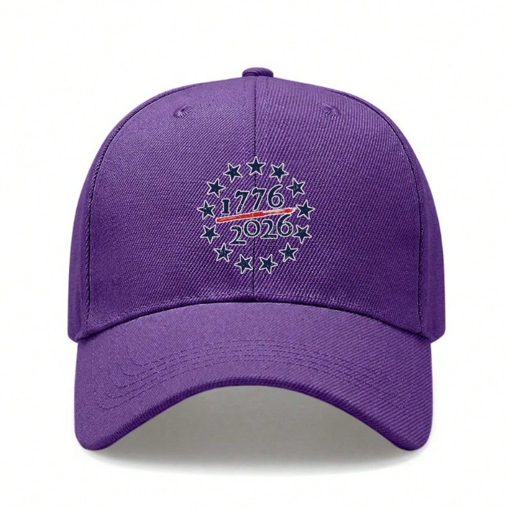 [Patriotic Baseball Cap] 2026 USA Patriotic Print Polyester Adjustable Breathable Curved Brim Cap For July 4Th Independence Day Memorial Day