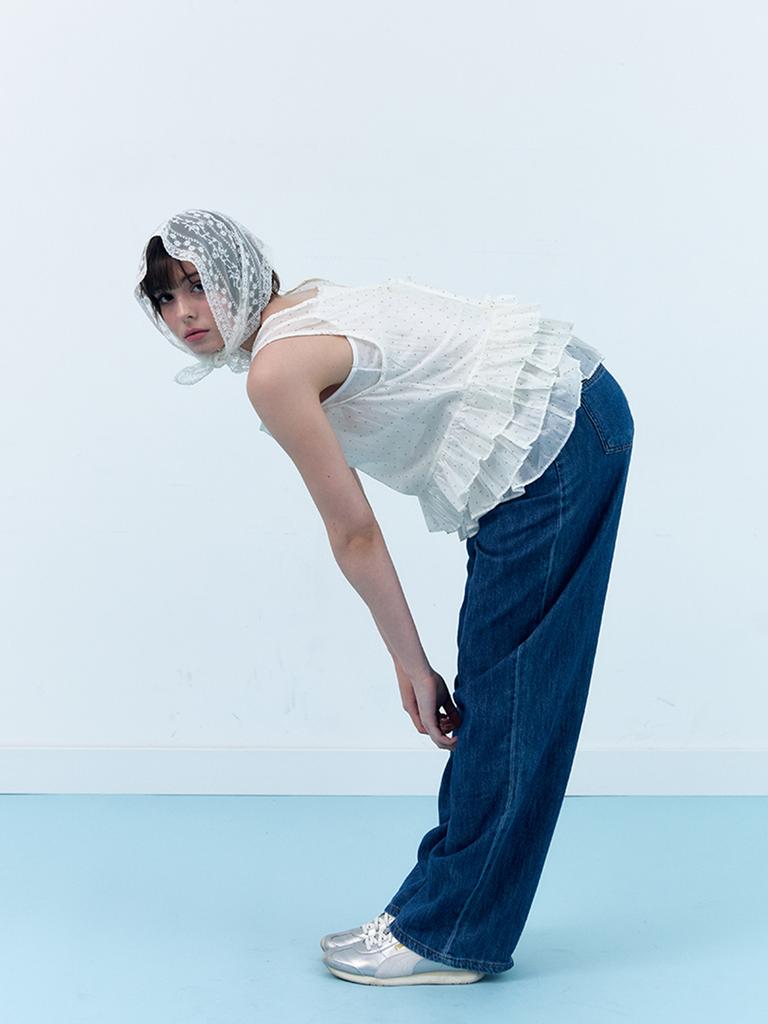 CLO'ET Linen Blend Summer Denim - Indigo Blue