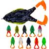 1pcs/10pcs/Floating Topwater Frog Lure Bass Trout Fishing Lures Kit Set Realistic Prop Frog Soft Swimbait Floating Bait with Weedless Hooks