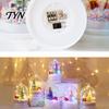 Hanging Christmas Tree Light in Dome with LED Light, Mini Cedar Up Compact Gift for Friends Ornament, Battery Powered Decorative Table Lamp