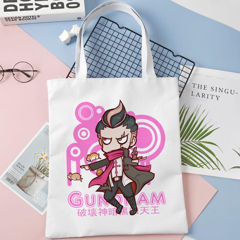 Danganronpa Сумка для покупок Холст Bolso Продуктовый Хлопок Сумка-шоппер Reciclaje Net Custom