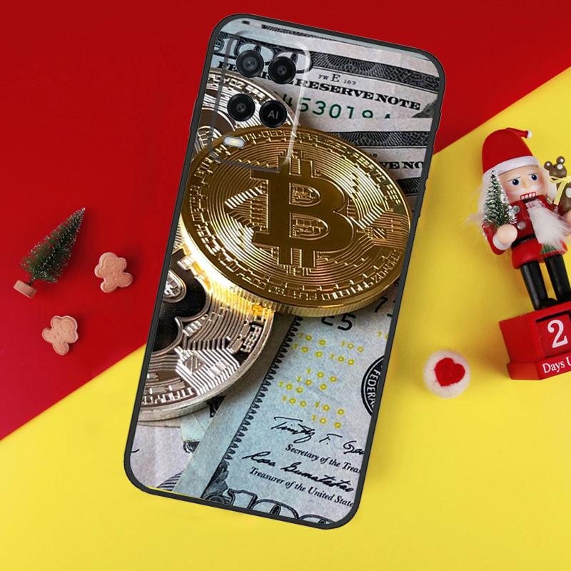 Чехол для Bitcoin BTC для Oppo A78 A98 A18 A38 A58 A5 A6 Pro A54 A74 A94 A17 A57 A80 A60 A40 A96 A76 A16 A15