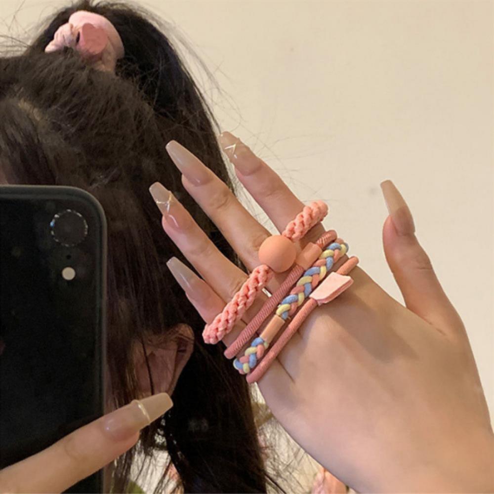 New ArrivalS Open Run Women S paStel Color Hair Tie Bun Rubber Band Set